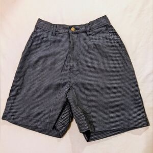 Riders by Lee Women's Black & Blue Checked Flat Front Shorts Size 6M